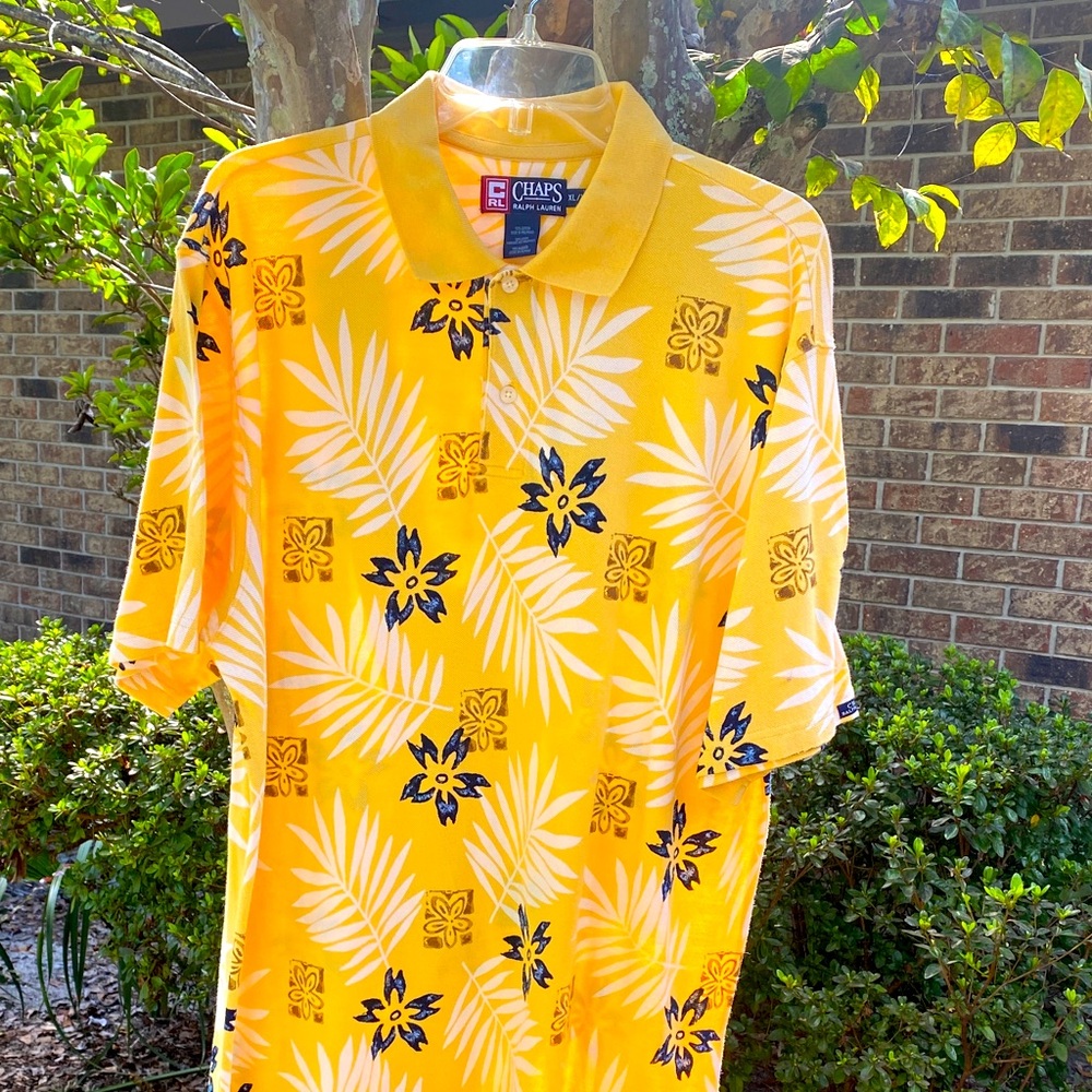 Ralph Lauren Yellow Floral Men's Polo